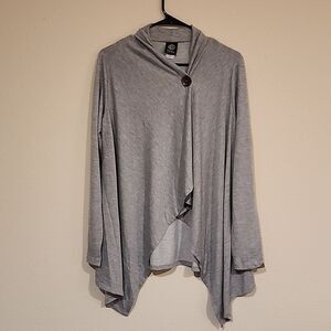 Bobeau Small Grey w/button Cardigan